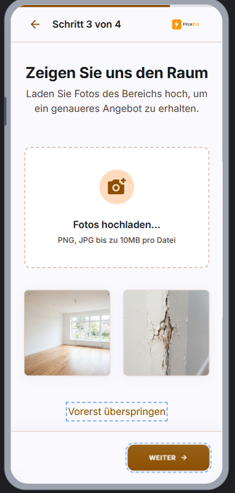 PriceBolt Foto-Upload