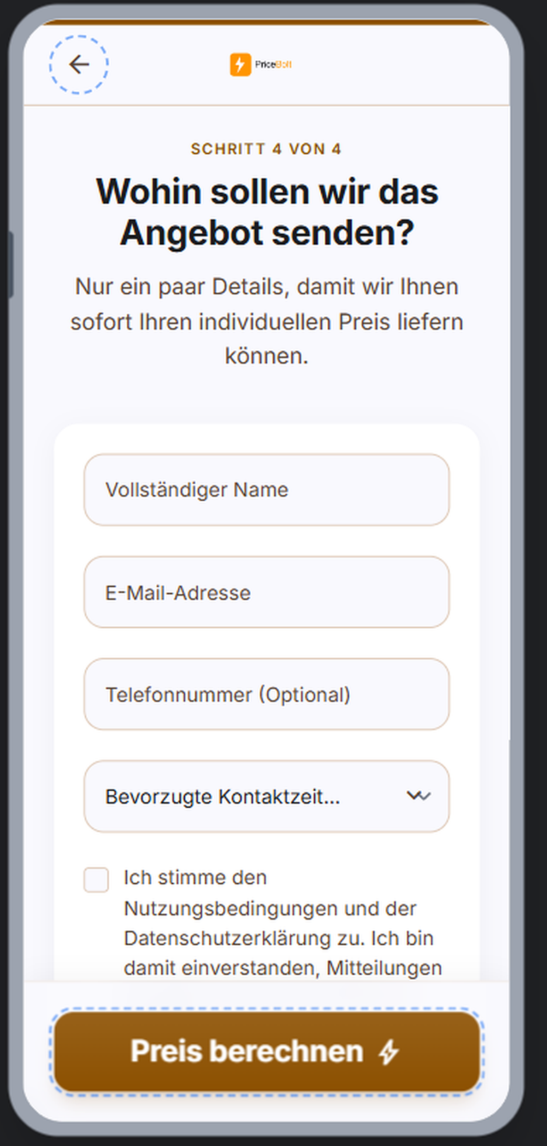 PriceBolt Kontaktdaten