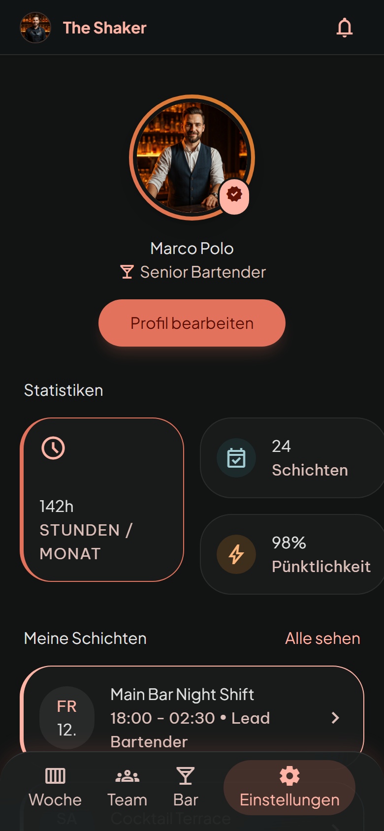 The Shaker Profil