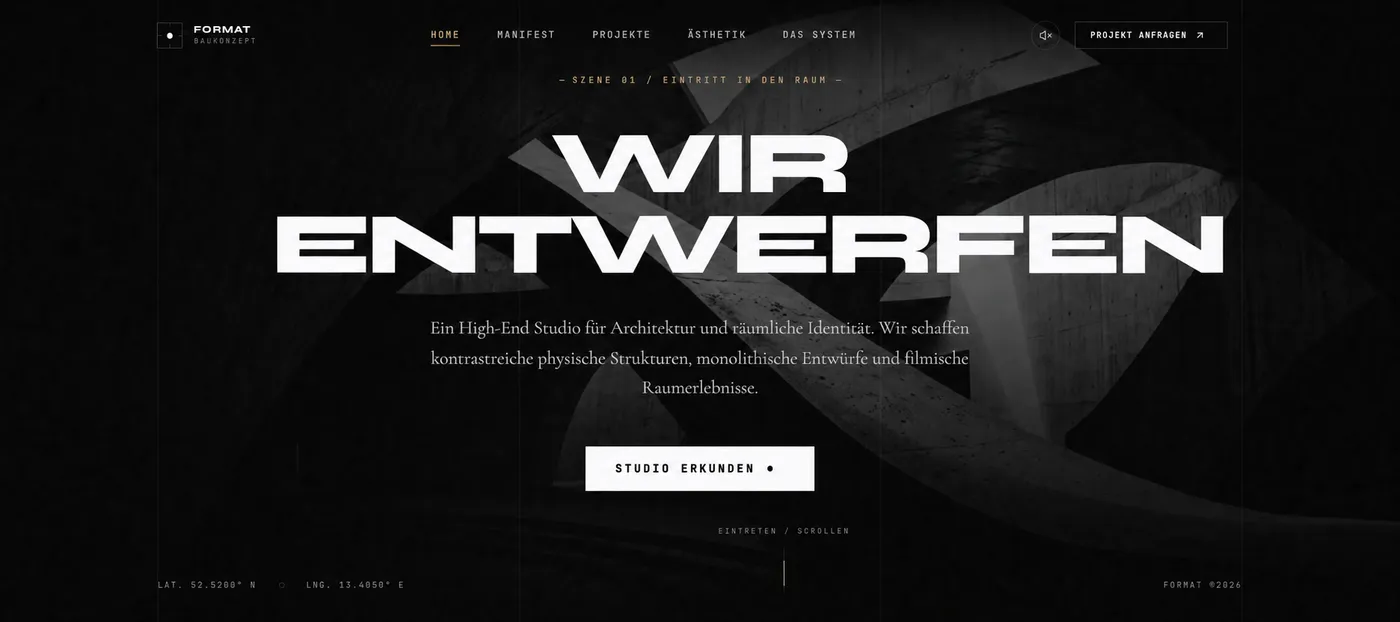 FORMAT – Architektur-Website