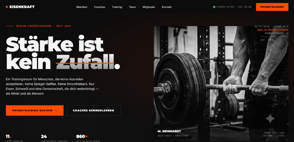 Eisenkraft Fitnessstudio
